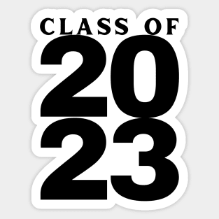 Class Of 2023. Simple Typography Black 2023 Class Of/ Graduation Design. Sticker